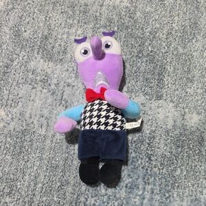 Colorful Plush Toy with Red Bow Tie